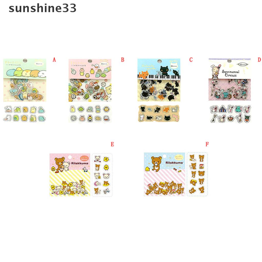 Túi Sticker Họa Tiết Sumikko Gurashi Phong Cách Nhật Bản 80s Dùng Trang Trí Sổ Tay DIY
