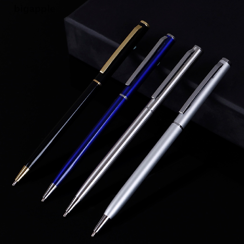 bigapple Luxury Metal Ballpoint Pen 1mm Black Ink Gel Pen Office Writing Stationery Gift RDG