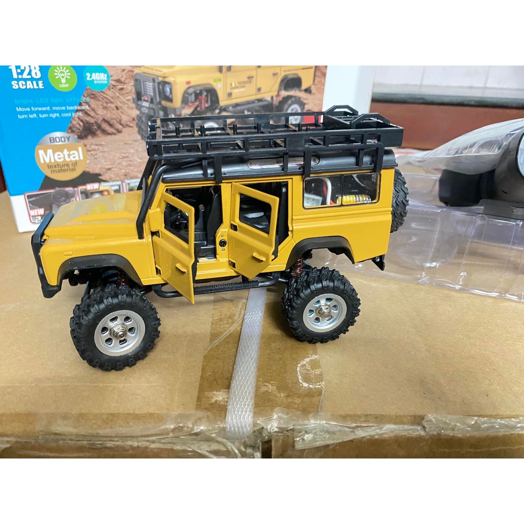 Xe điều khiển từ xa SG2801 Jeep RC Crawler tỷ lệ 1/28 kim loại, mở được cửa, chạy 2 cầu, có đèn sóng 2.4G Rc SG 2801