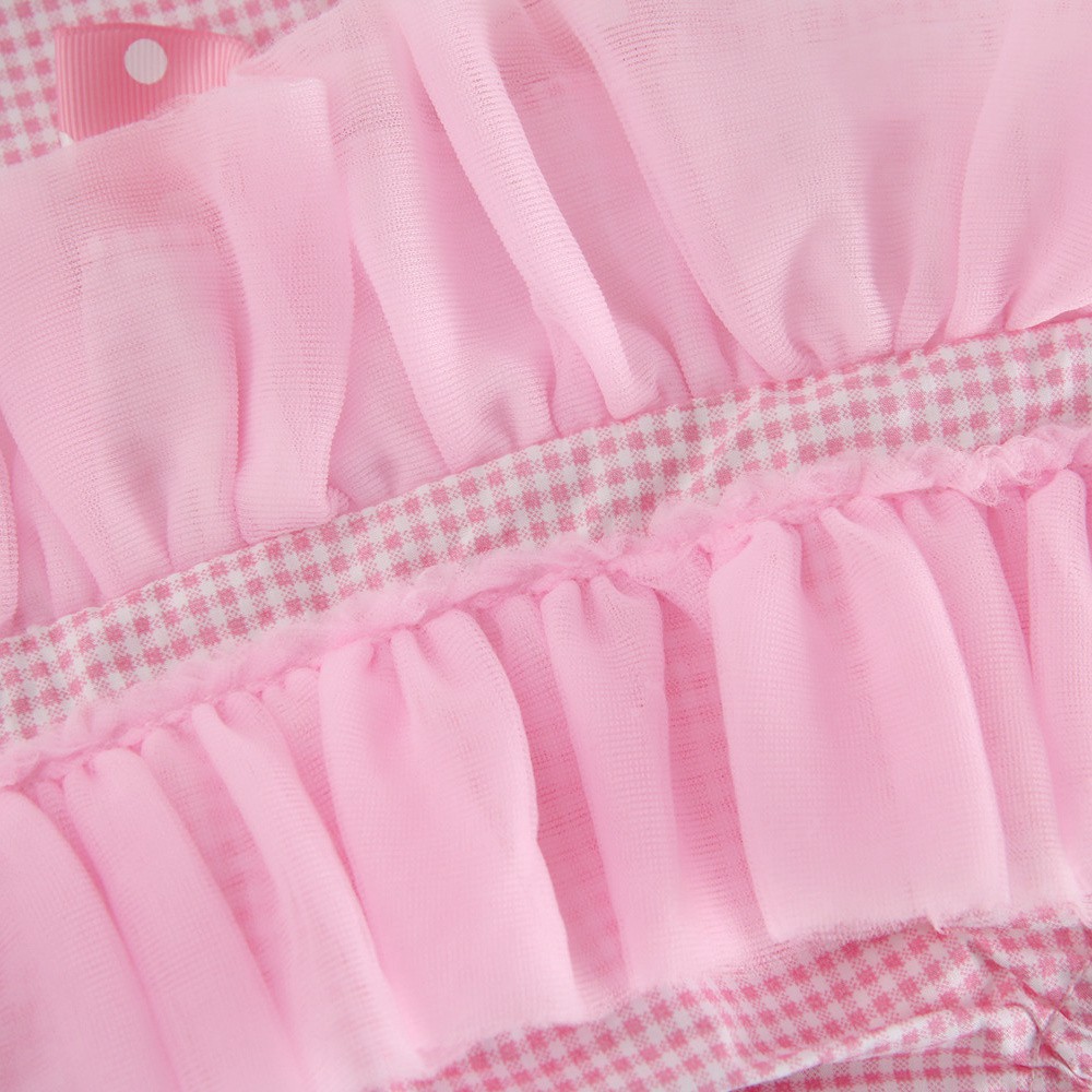 Bộ áo liền quần Sanlutoz màu hồng phong cách mùa hè dành cho bé gái
