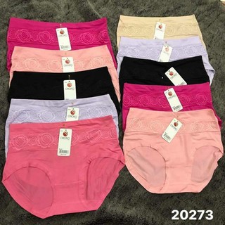 Quần lót cotton cạp cao hoa hồng Thái cao cấp phom to