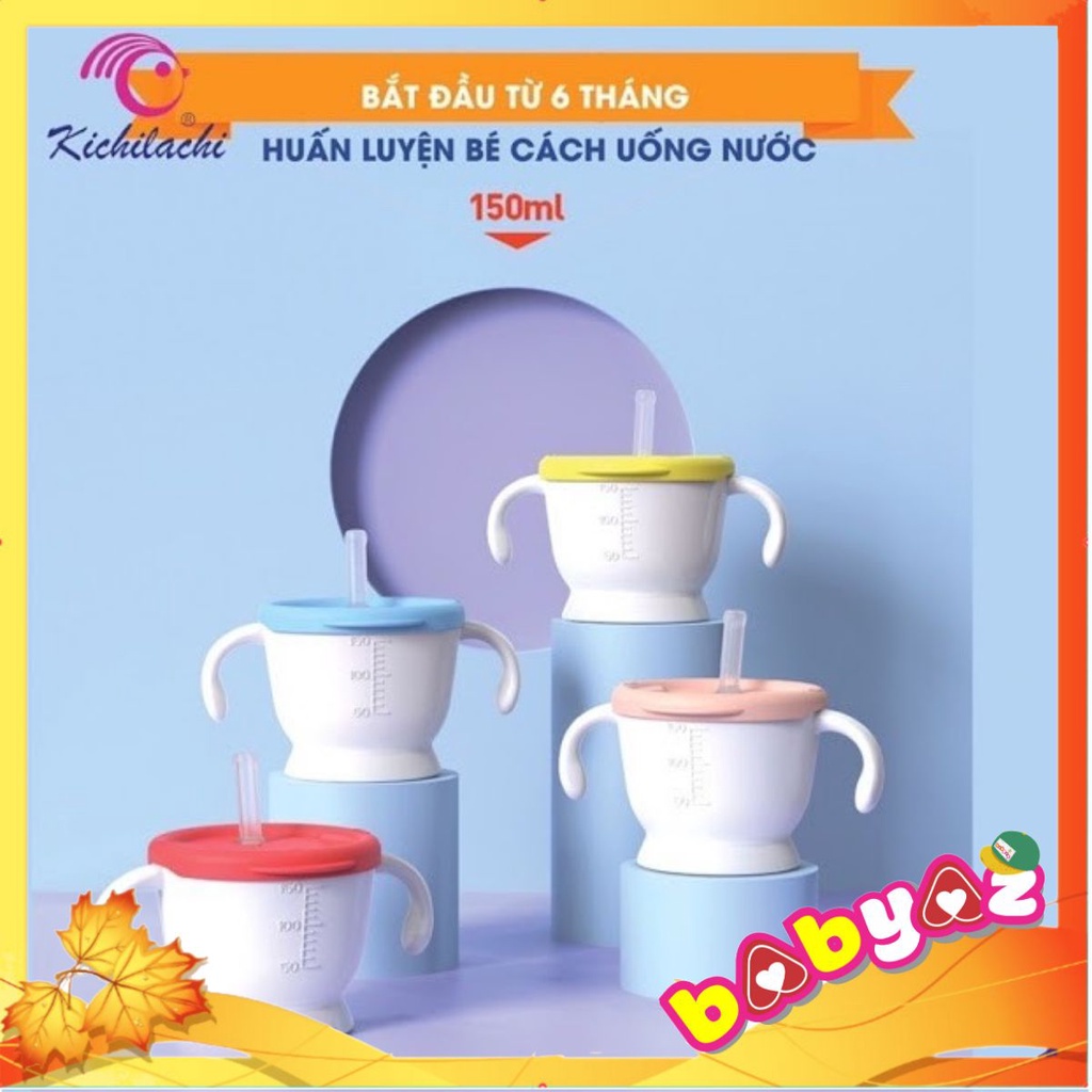 Cốc Tập Uống Cho Bé, 3 Giai Đoạn Tập Uống Cho Bé Thương Hiệu KICHI Dung Tích 150ml