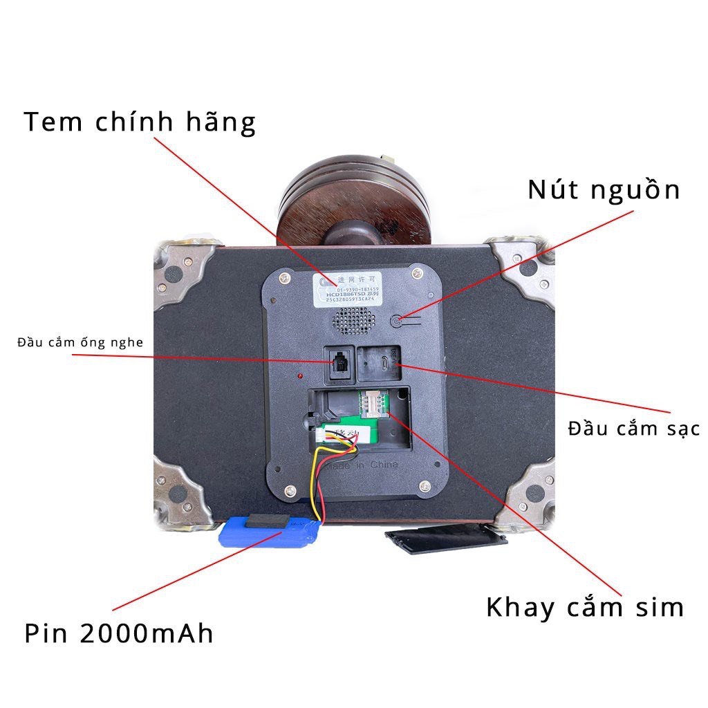 Điện thoại để bàn tân cổ điển phím quay DT15