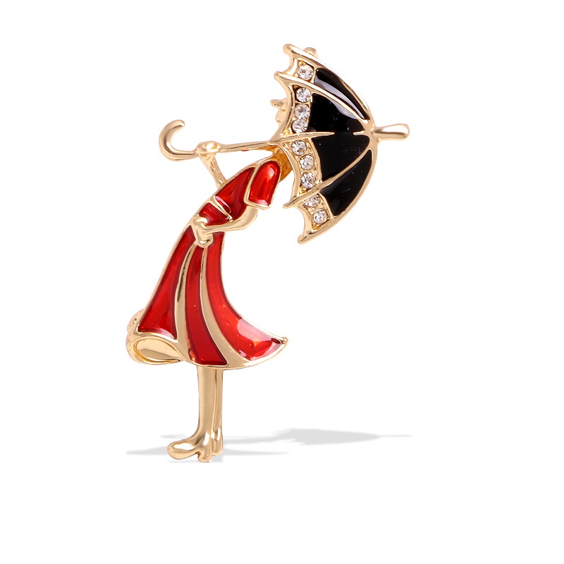 Trsince Ghim Cài Áo Đính Đá Ngọc Trai Nhân Vật Cô Gái Nhỏ Tập Gym Thời Trang Sáng Tạo Dễ Phối Đồ