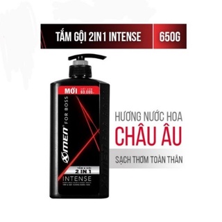 Tắm gội x-men for boss intense 2in1 650g