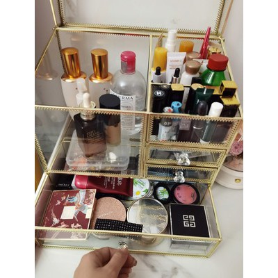 Tủ đựng mỹ phẩm có nắp chống bụi cỡ đại siêu lớn Golden