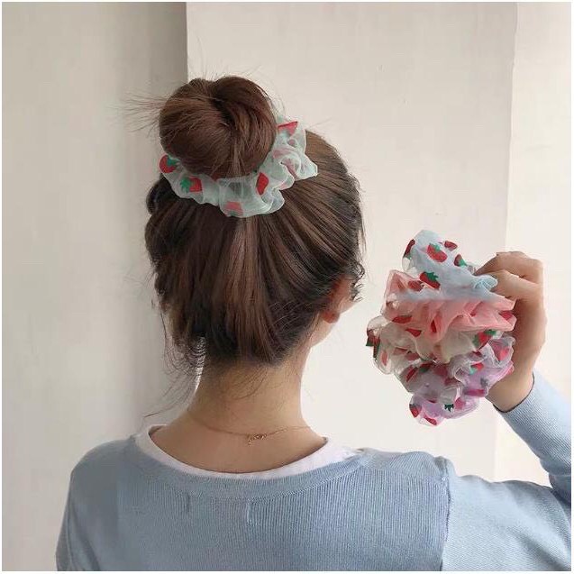 Buộc tóc Scrunchies vải hot trend 🌸 Cột tóc xinh cho bạn nữ