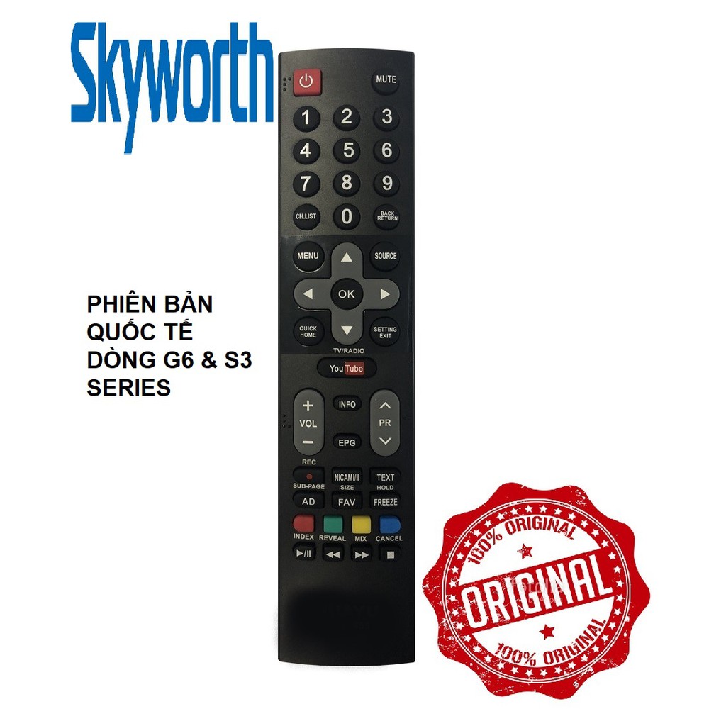 REMOTE ĐIỀU KHIỂN TIVI SKYWORTH SMART MẪU 2