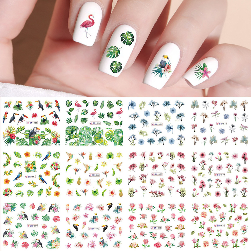 [Hàng mới về] Sticker dán trang trí móng tay dễ thương không mùi an toàn cho bạn nữ