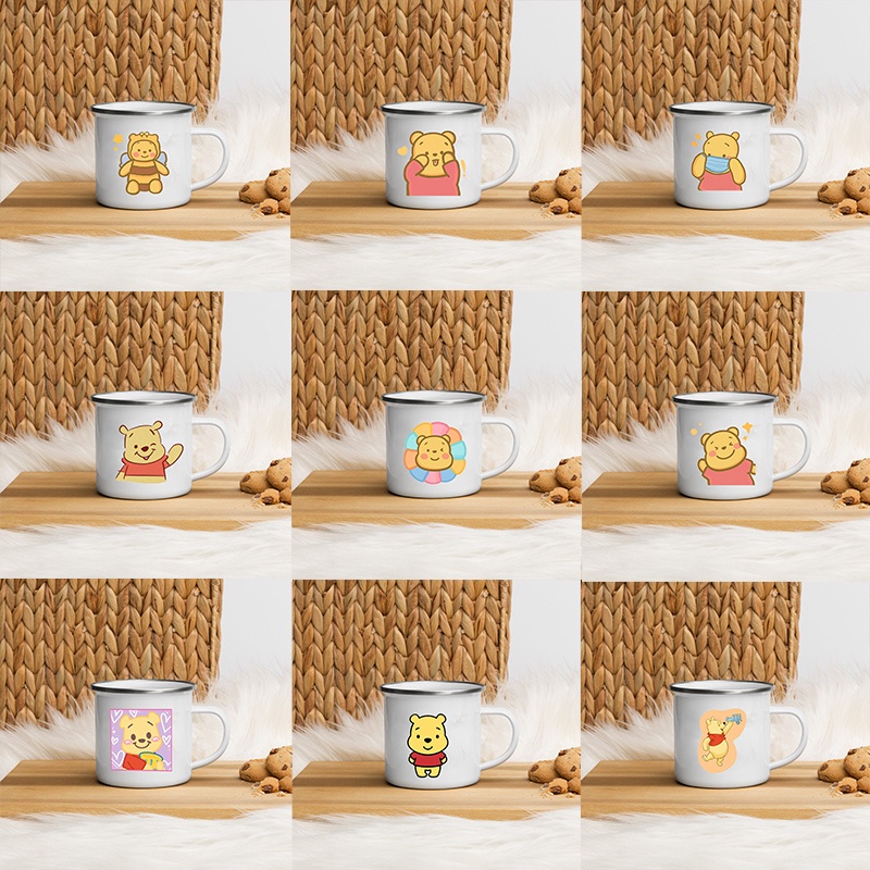 Cốc nước tráng men hoạt hình Winnie The Pooh xinh xắn