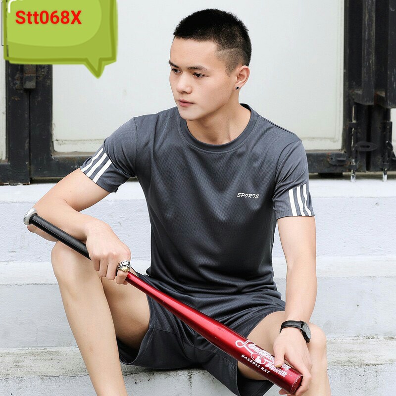 SÉT ĐỒ THỂ THAO NAM ⚡️ SIÊU MẪU ⚡️ BỘ ĐÙI QUẦN ÁO MĂC NHÀ IN SPORTS PHỐI TAY SỌC PHONG CÁCH