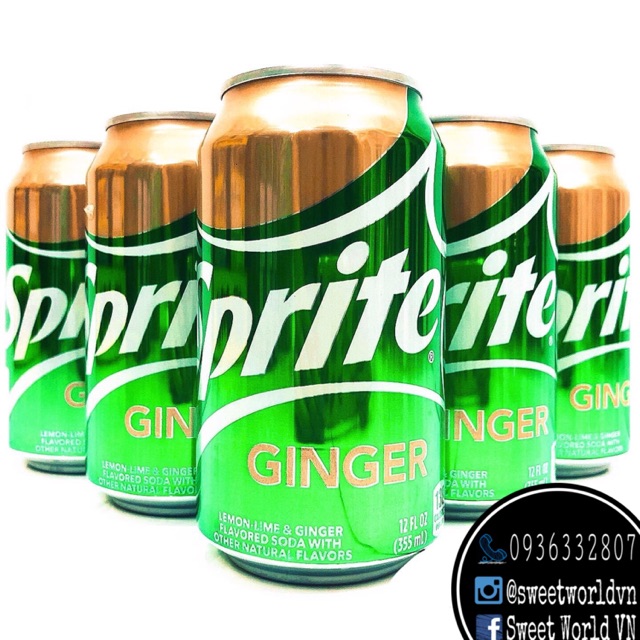 Nước ngọt Sprite gừng (355ml) - Mỹ