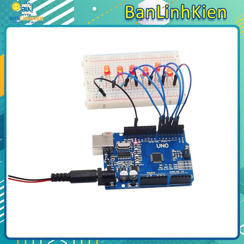 kit học tập arduino uno R3 atmega16u2/ CH340 bảo hành 6 tháng kèm cáp nạp | BigBuy360 - bigbuy360.vn