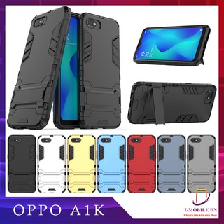Ốp lưng Oppo A1K IRON MAN chống sốc bảo vệ camera kèm chống xem video rất tiện lợi