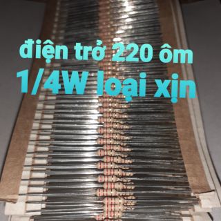 50 điện trở 220R 220 ohm 1/4W loại xịn