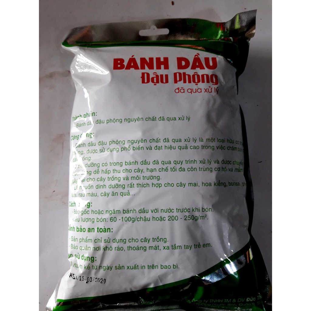 GÓI 1 KG - PHÂN BÁNH DẦU ĐẬU PHỘNG ĐÃ QUA XỬ LÝ