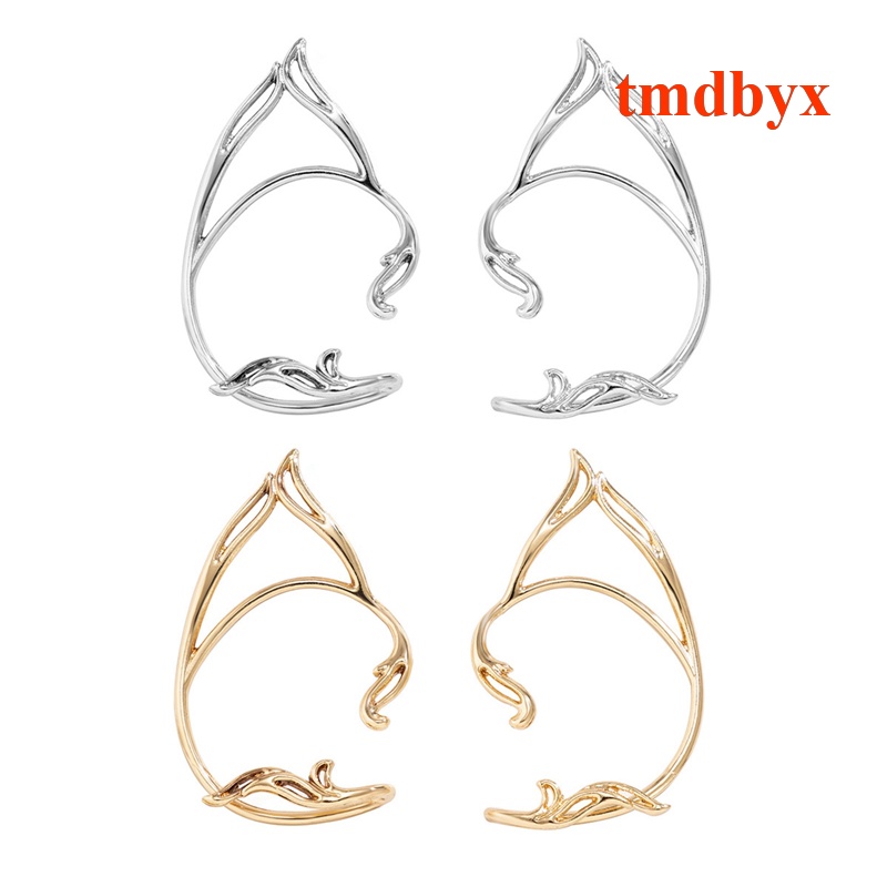 Khuyên Kẹp Vành Tai Màu Sắc Bạc Phong Cách Gothic Thời Trang Cho Nữ|