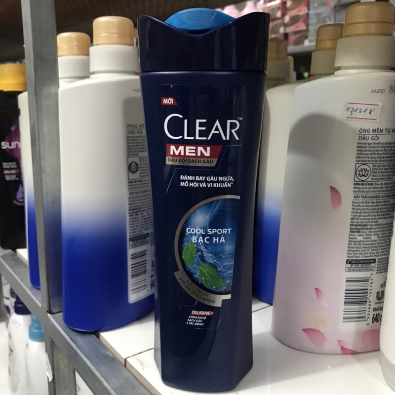 Dầu Gội Sạch Gàu Clear Men Cool Sport Bạc Hà (340g)