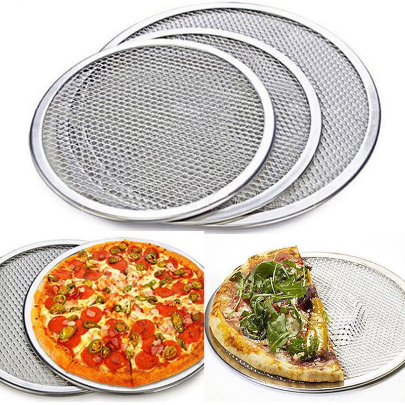 【Ready Stock】Round Pizza Oven Baking Tray Grate Nonstick Mesh Net(9 Inch)