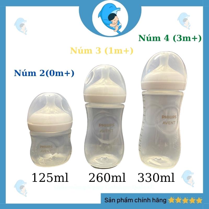 Bình Sữa Philips Avent Natural 125/260/330ml Cổ Rộng Chống Đầy Hơi Và Chống Sặc 100% Chính Hãng Mẫu Mới