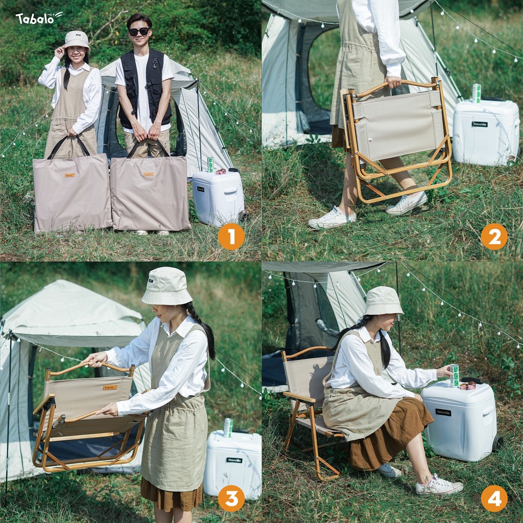 Ghế Gấp Dã Ngoại Tabalo Kermit, Ghế Xếp Dã Ngoại Tải Trọng 120kg