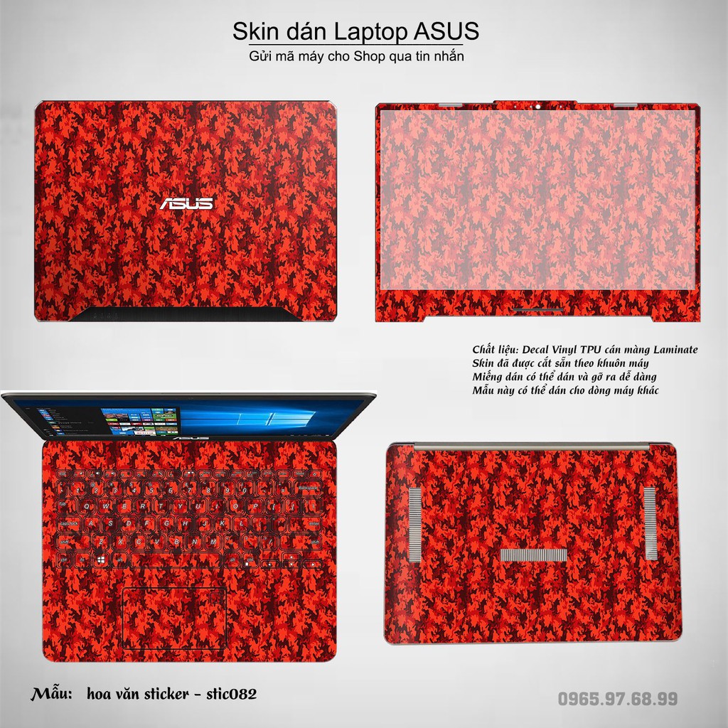 Skin dán Laptop Asus in hình Hoa văn sticker _nhiều mẫu 14 (inbox mã máy cho Shop)