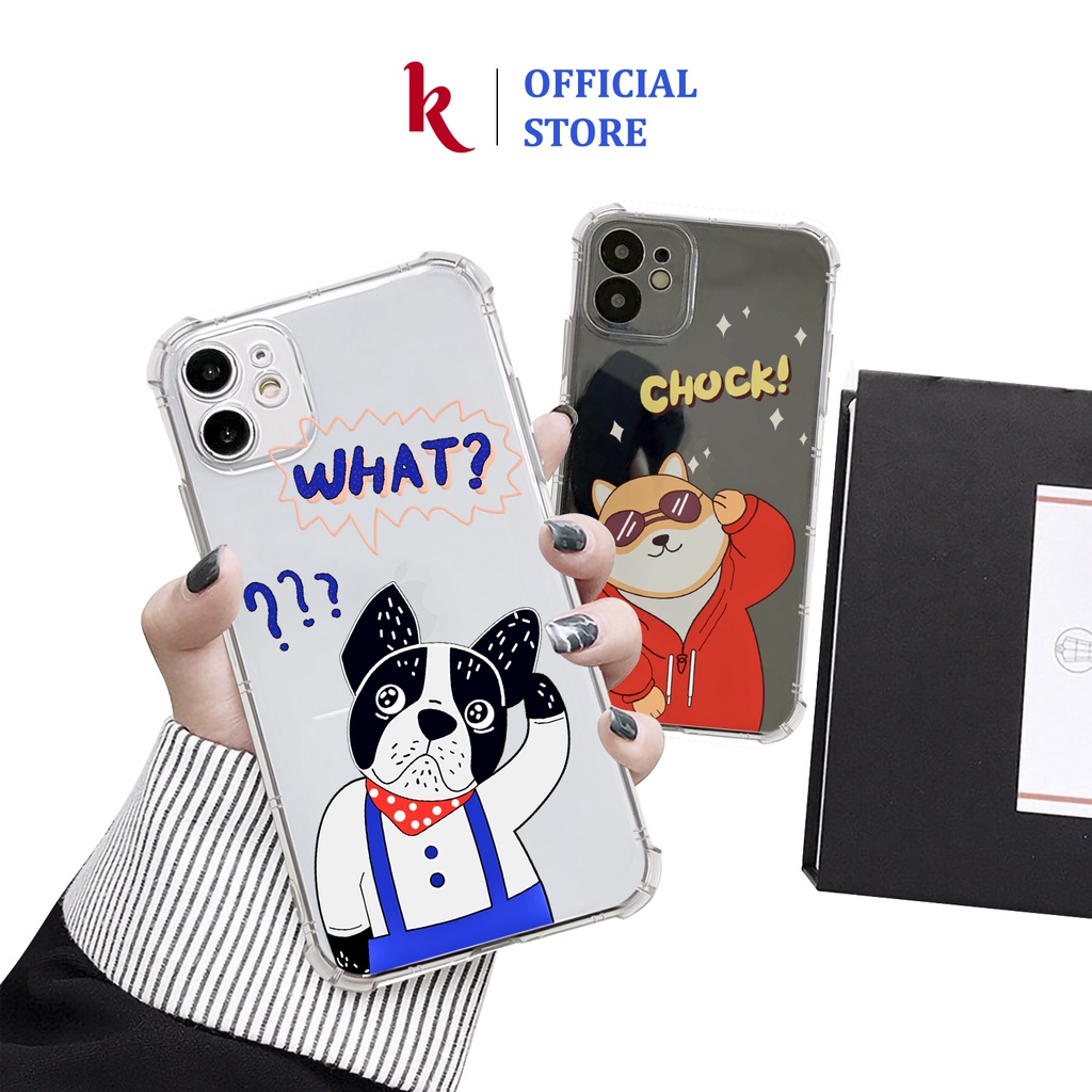 Ốp lưng iphone cún nhận lệnh chống sốc trong suốt case 14plus 14 pro max 13 12 promax 11 mini 6 6s 7 8 plus x xr xs Se