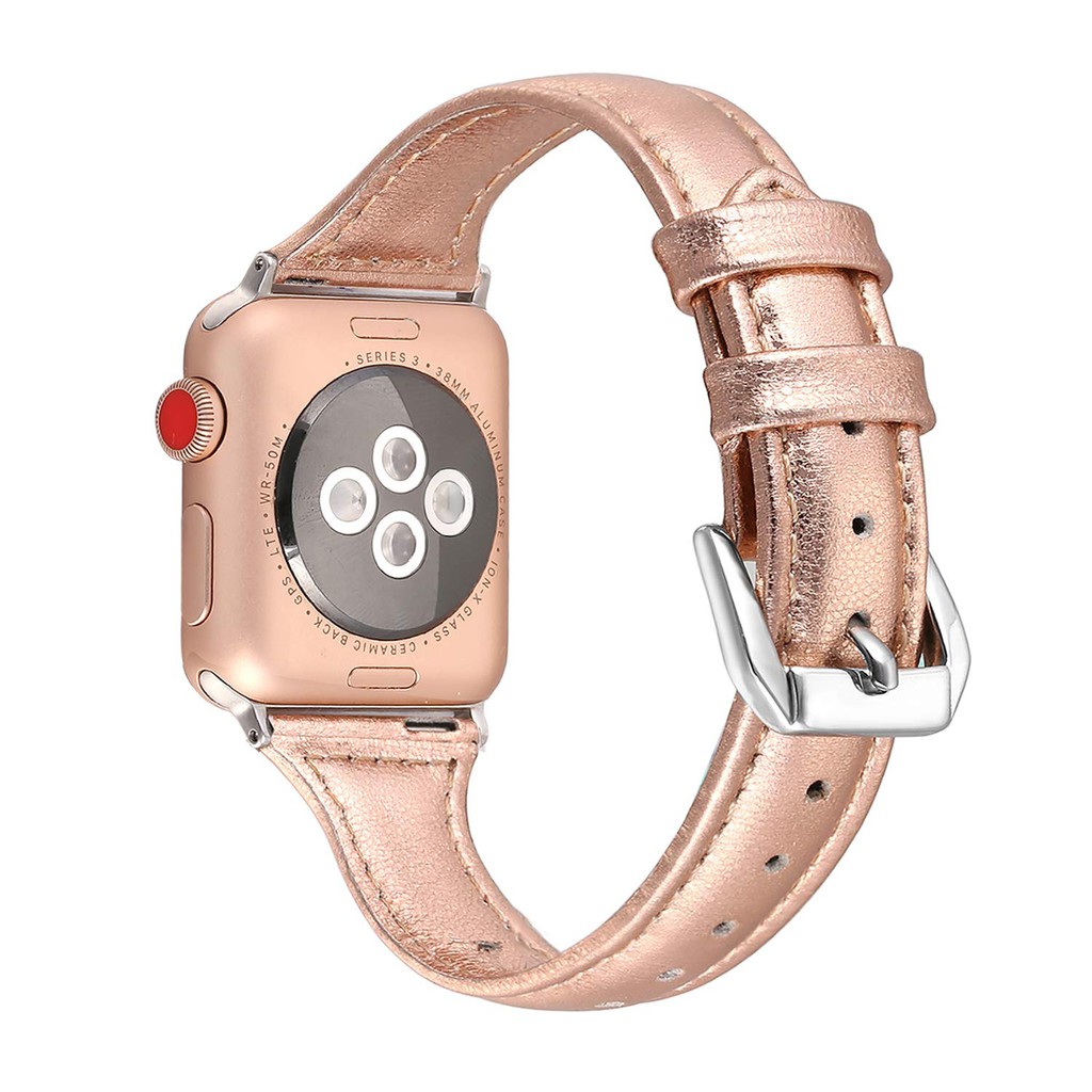 Dây đeo giả da dáng mảnh thay thế cho đồng hồ thông minh Apple Watch Ultra 49mm series 8 7 6 SE 5 4 3 2 1 for iWatch 45mm 41mm 44mm 40mm 42mm 38mm