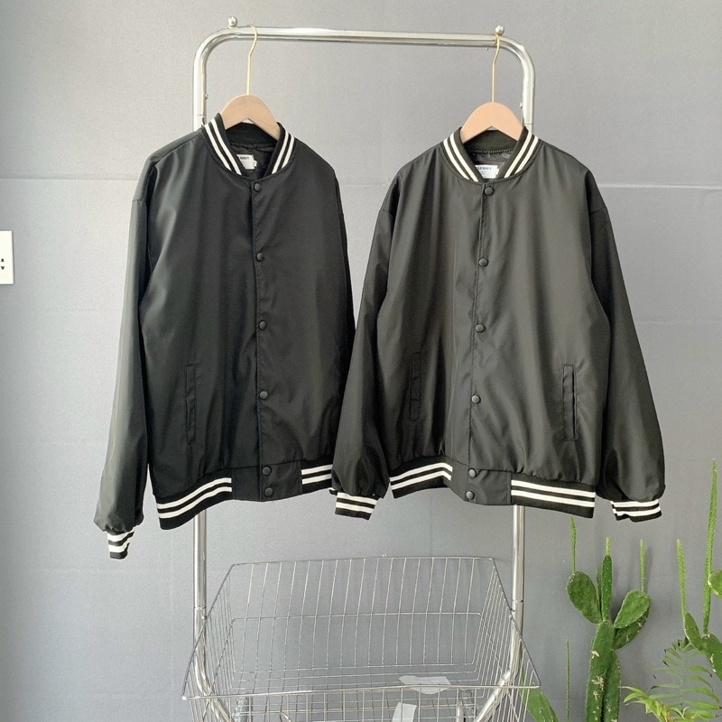 ÁO BOMBER DÙ TRƠN BASIC FORM UNISEX NAM NỮ (hình chụp thật)