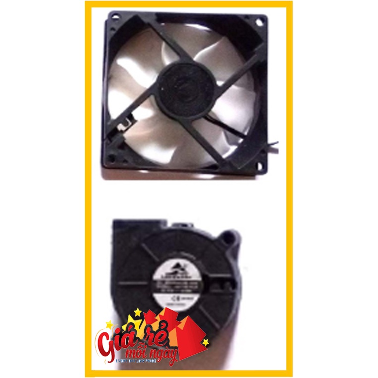 Combo Fan Quạt 8Cm Tản nhiệt Máy tính 8x8x2Cm 2 Mặt Vuông giắc 4 pin kèm 5 Ốc bắt quạt tản nhiệt Led RGB