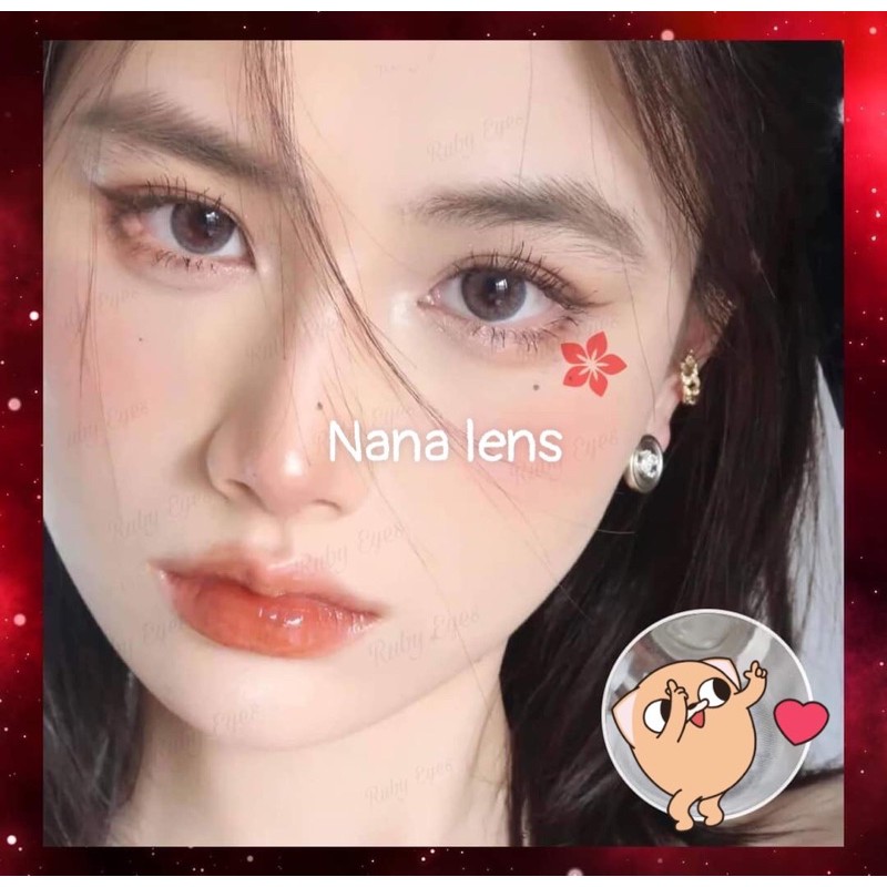 Lens xám tây tự nhiên giãn tròng nhỏ (full độ cận từ 0 đến 6 độ) tặng kèm khay đựng