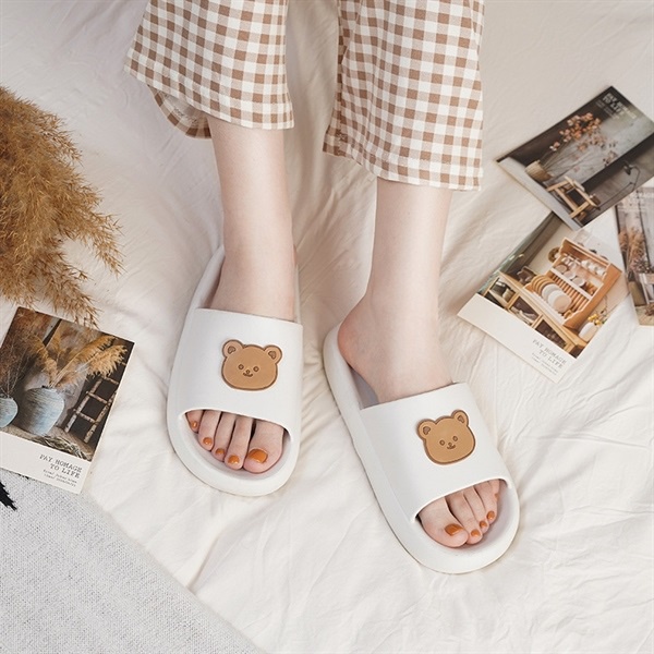 Dép Quai Ngang Hình Gấu, Mặt Người Hoạt Hình Dễ Thương hàng nhập nội địa trung , Dép Unisex Nam Nữ Quai Ngang Dễ Thương