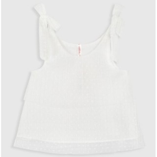 [SĂN SALE 55%]Áo kiểu bé gái Canifa màu trắng SIZE 120 (6T)