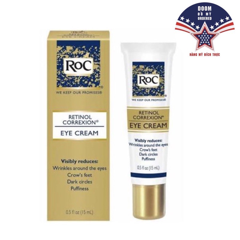 Kem Mắt RoC Eye Cream RETINOL CORREXCION 15ml - Hàng Mỹ