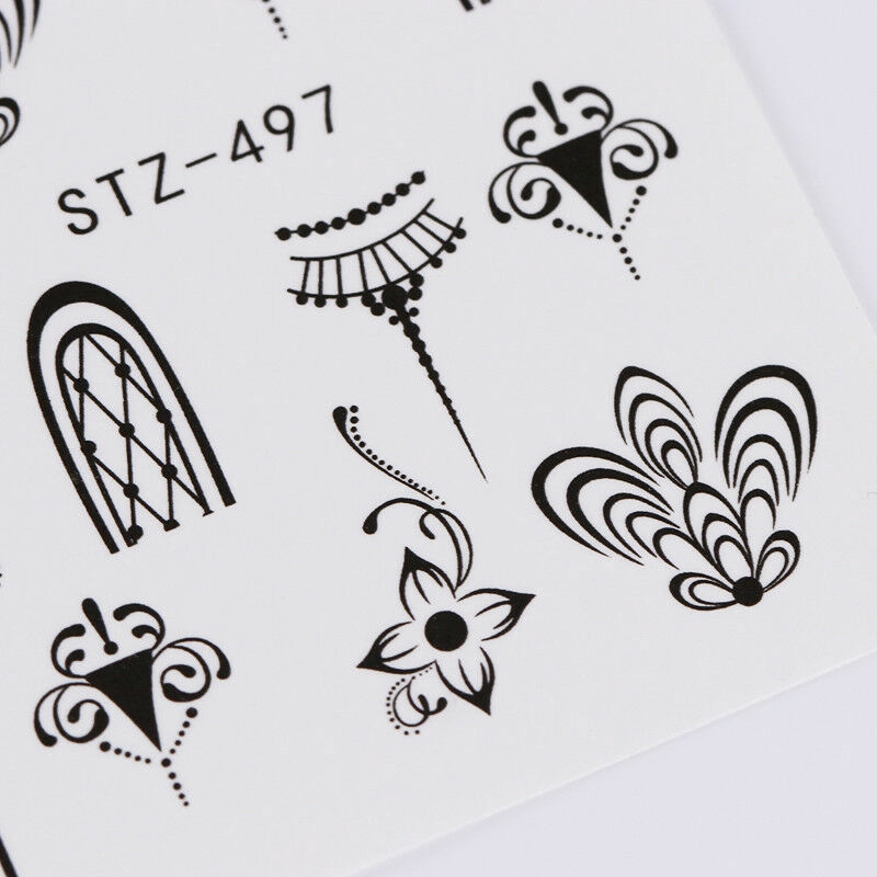 Set 2 tấm hình dán trang trí móng tay nghệ thuật họa tiết đẹp mắt