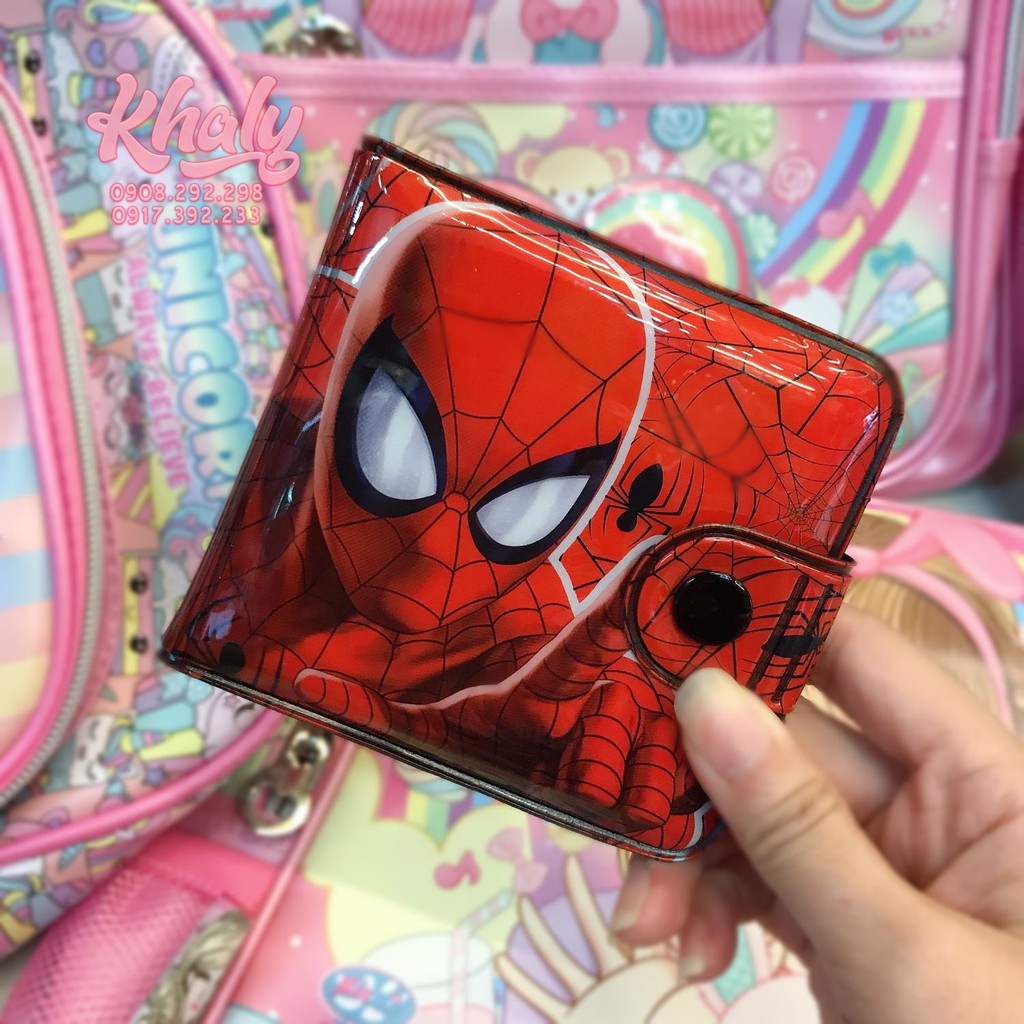 BÓP VÍ TIỀN NGANG 2 MẶT HÌNH NGƯỜI NHỆN SPIDERMAN CHỈ TAY FULL MÀU ĐỎ CHO TRẺ EM BÉ TRAI (THÁI LAN) - 105NSPM31495