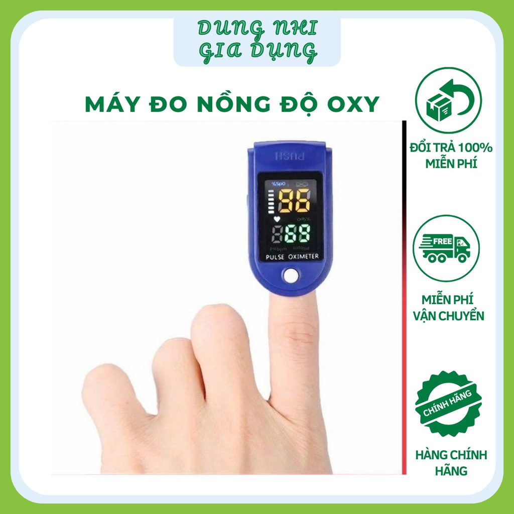 Máy Đo Nồng Độ Oxy FINGERTIP PLUSE OXIMETER Máy Đo Đường Huyết Kẹp Ngón Tay Cho Kết Quả Chính Xác