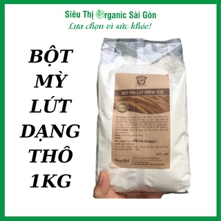 Bột mì lứt dạng thô Homefood 1kg nguyên cám dùng làm bánh healthy, eatclean, bột bánh bao bánh mì lứt