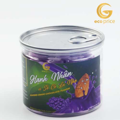 SOCOLA NHO HẠNH NHÂN - HẠT HẠNH NHÂN SOCOLA NHO ECOPRICE - SOCOLA NHO ALMOND - ALMOND CHOCOLATE GRAPE FLAVOR - HŨ - 150G