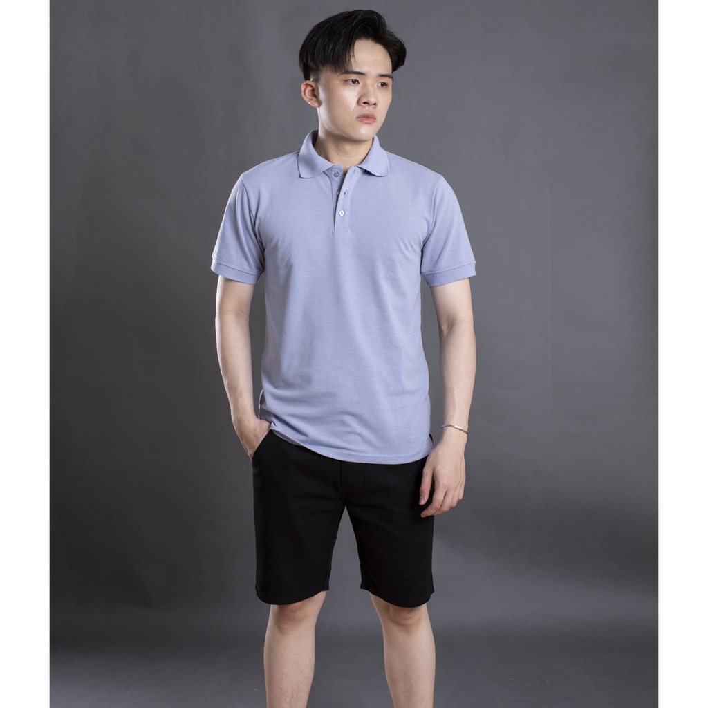 Áo thun trơn cổ trụ nam LADOS - 19043 màu sắc tươi sáng chất liệu co giãn | BigBuy360 - bigbuy360.vn