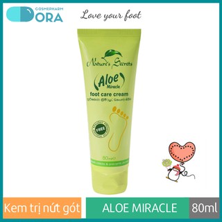 Kem dưỡng da giảm nứt gót chân Aloe Miracle Foot Care Cream 80ml