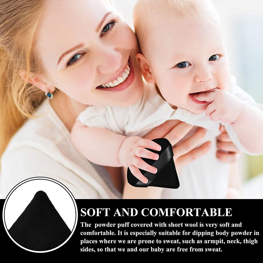 [Hàng mới về] 2 Mút trang điểm hình tam giác mini có thể giặt sạch