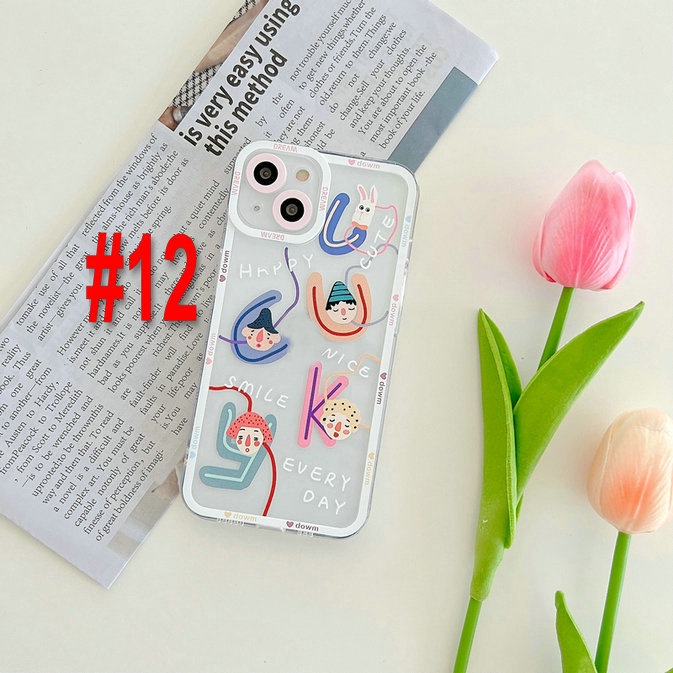 Oppo A54 A15 A15S A53 A33 A52 A72 A92 A31 A16 A74 A94 A1K A9 A5 2020 A7 A5S A12 A11K A3S A37 Reno 7 6 5 F Z 4G 5G F11 F9 Neo 9 Realme 9i U1 2 Pro Cartoon Fine Hole Clear Soft Phone Case Line portrait Label Full Fine Hole Back Cover JSC 12