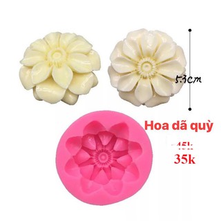 Khuôn silicon hoa dã quỳ 5.5cm đổ tạo hình bánh rau câu 3D, 4D