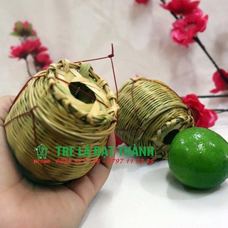 Giỏ mây tre, giỏ cá mini (mini) - Phụ kiện trang trí, chụp hình, trồng cây