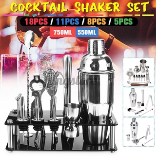 Bộ Dụng Cụ Pha Chế Đồ Uống Bằng Thép Không Gỉ 18 Món 750ml