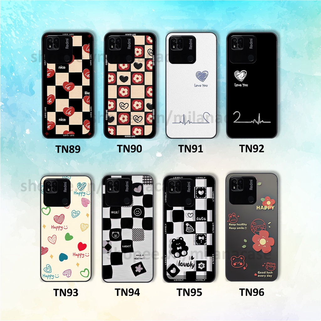Ốp Xiaomi Redmi 10C / Redmi 10A in hình caro trái tim siêu đẹp, siêu nét đầy phong cách cá tính
