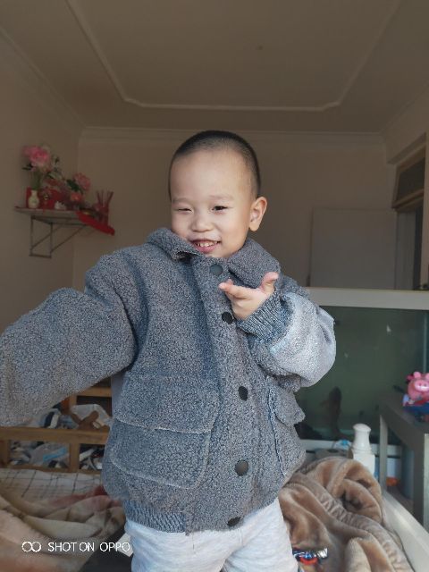 Jacket Da lộn lông cừu siêu ngầu cho bé trai