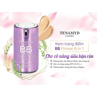 Kem Nền Che Khuyết Điểm (BB Primer ) Kem Trang Điểm Chống Nắng SPF30/PA++ TENAMYD CANADA - BB CREAM + PRIMER SPF30/PA+++