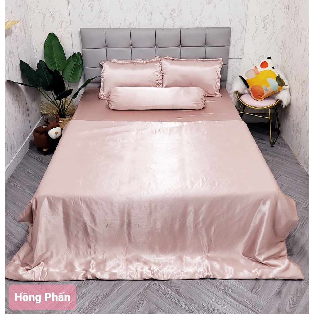 🔥HOT🔥Chăn Ga Phi Lụa Thái Tuấn Cao Cấp Loại 1 Siêu Mát Mịn Đủ Size Nệm, Bộ 4, 5 Món Chăn  Chần Bông _Nemtot Bedding